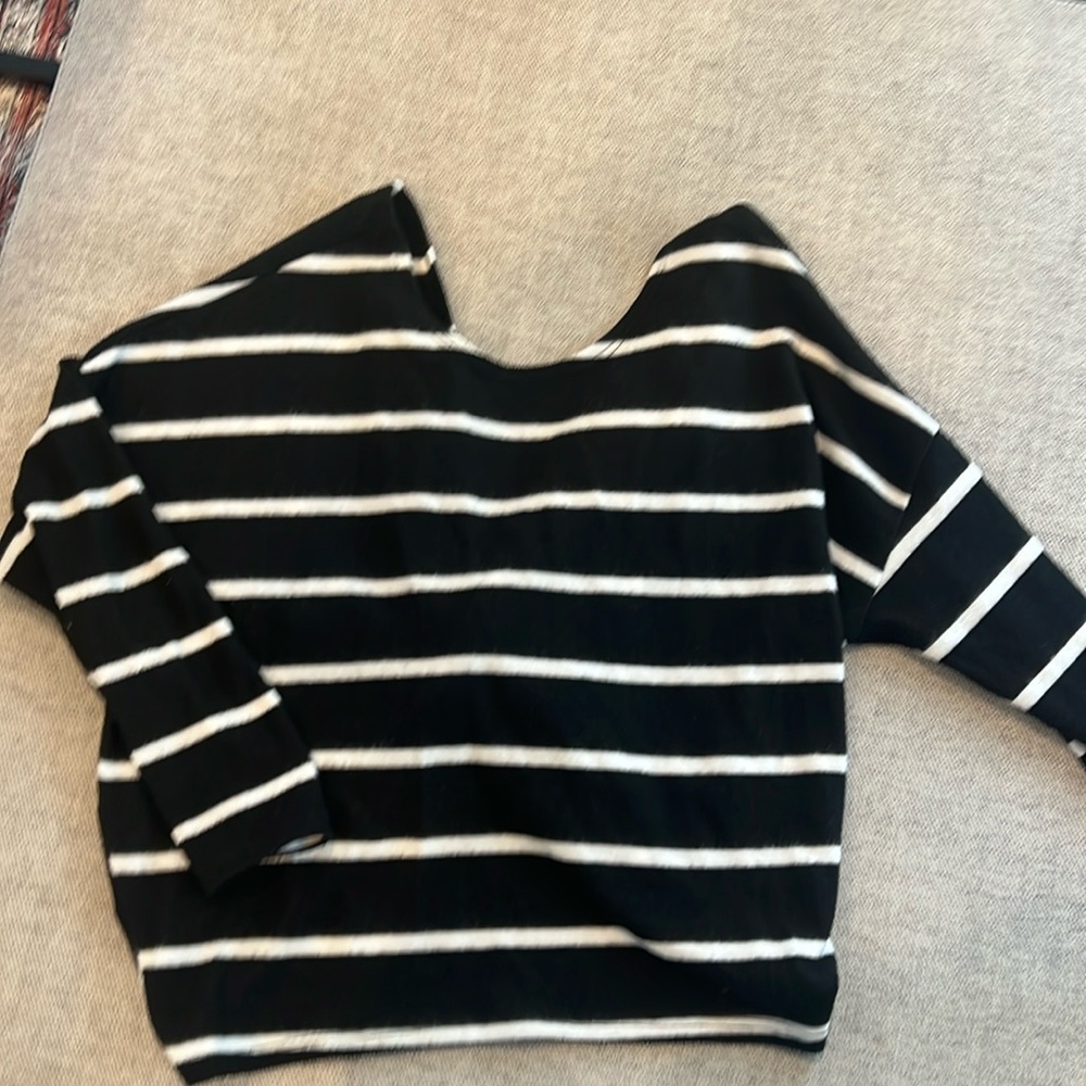 Open back sweater.
